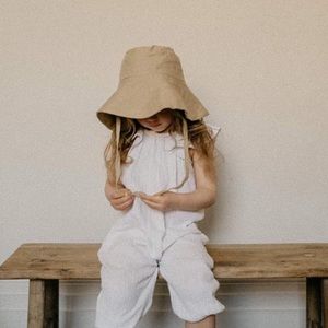 Kids linen bucket hat by French brand Atelier Des Femmes